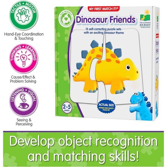 Dinosaurs: Learning Journey My First Match It Durable Quality Puzzle Age 2 - 5 - Picture 11 of 14